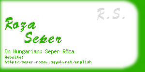 roza seper business card